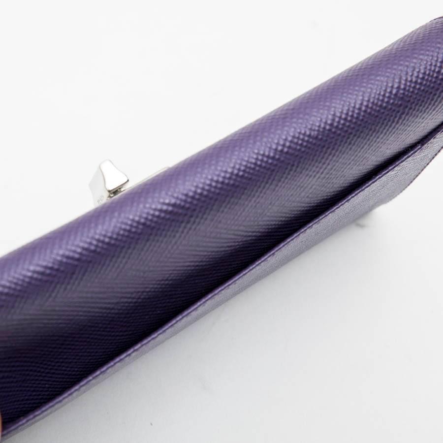 PRADA Clutch in Purple Saffiano Leather 1