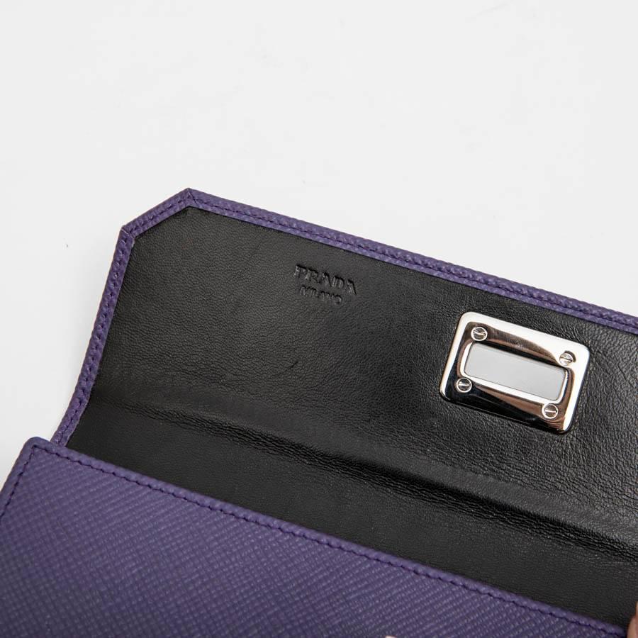 PRADA Clutch in Purple Saffiano Leather 2