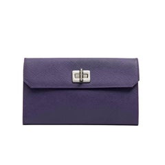 PRADA Clutch in Purple Saffiano Leather