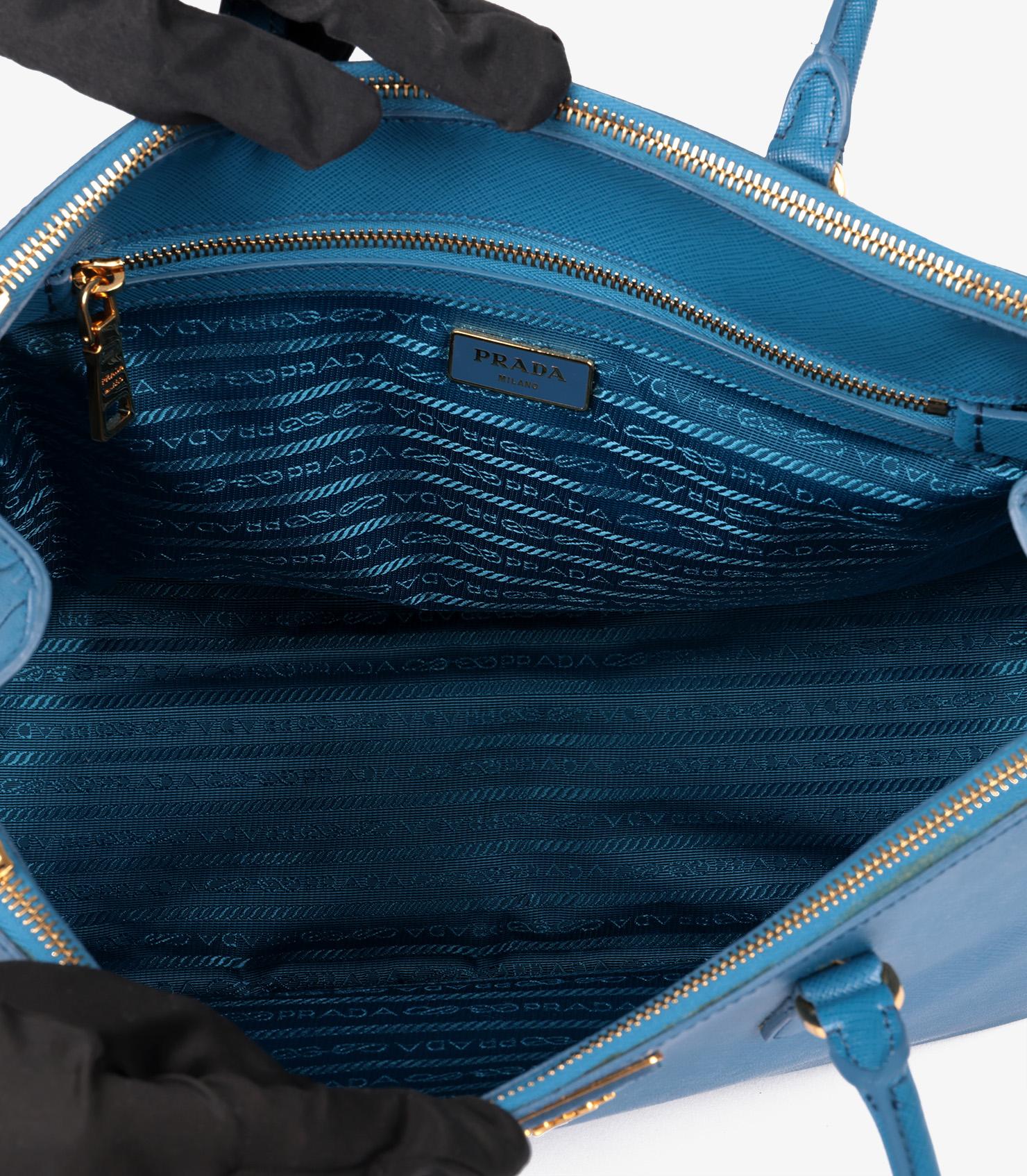 Prada Cobalto Saffiano Lux Leather Large Galleria Tote 5