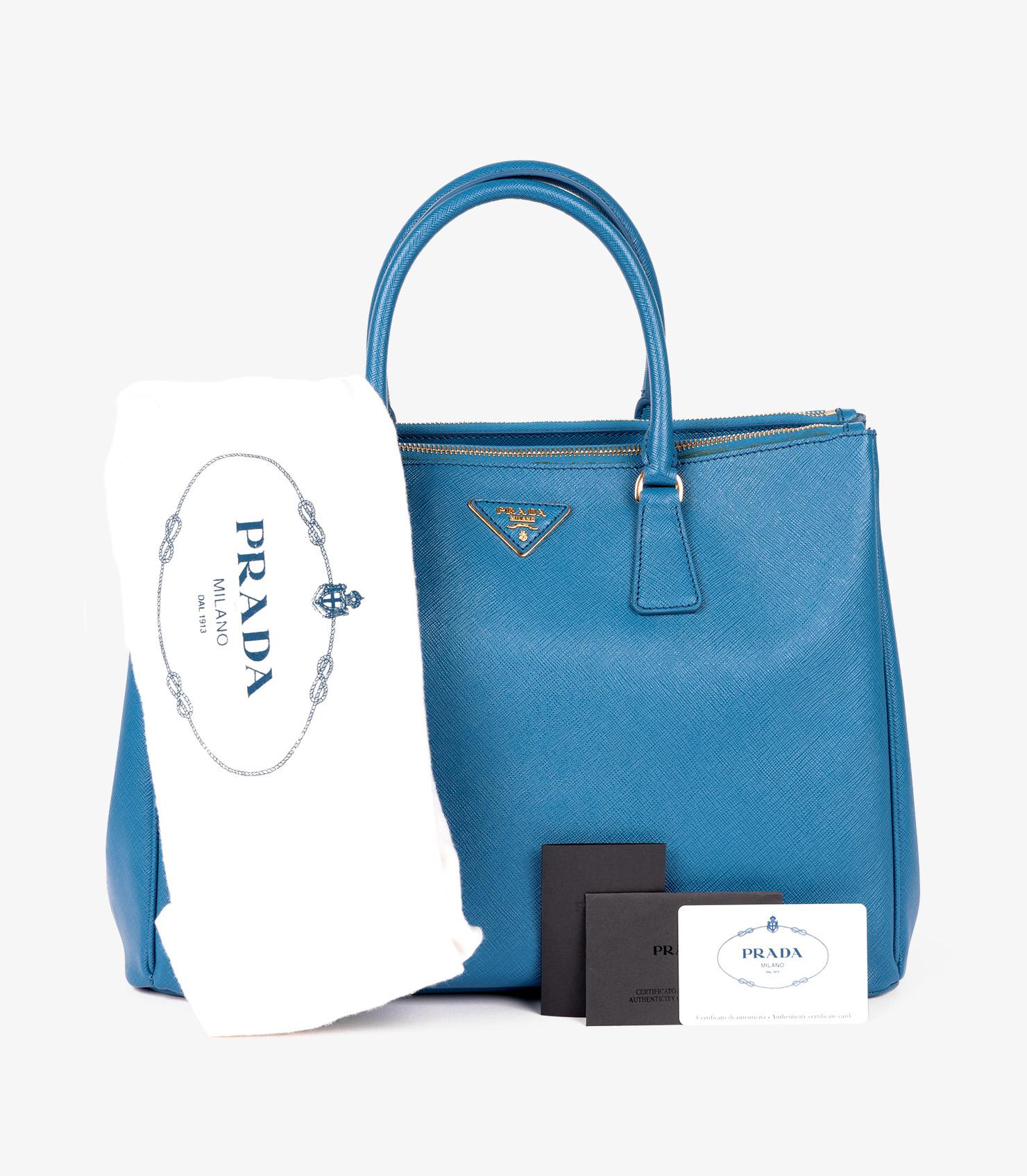 Prada Cobalto Saffiano Lux Leather Large Galleria Tote 6