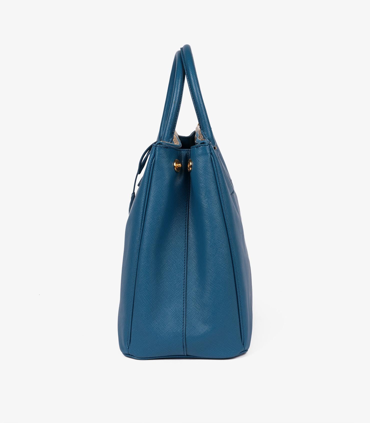 Women's or Men's Prada Cobalto Saffiano Lux Leather Large Galleria Tote