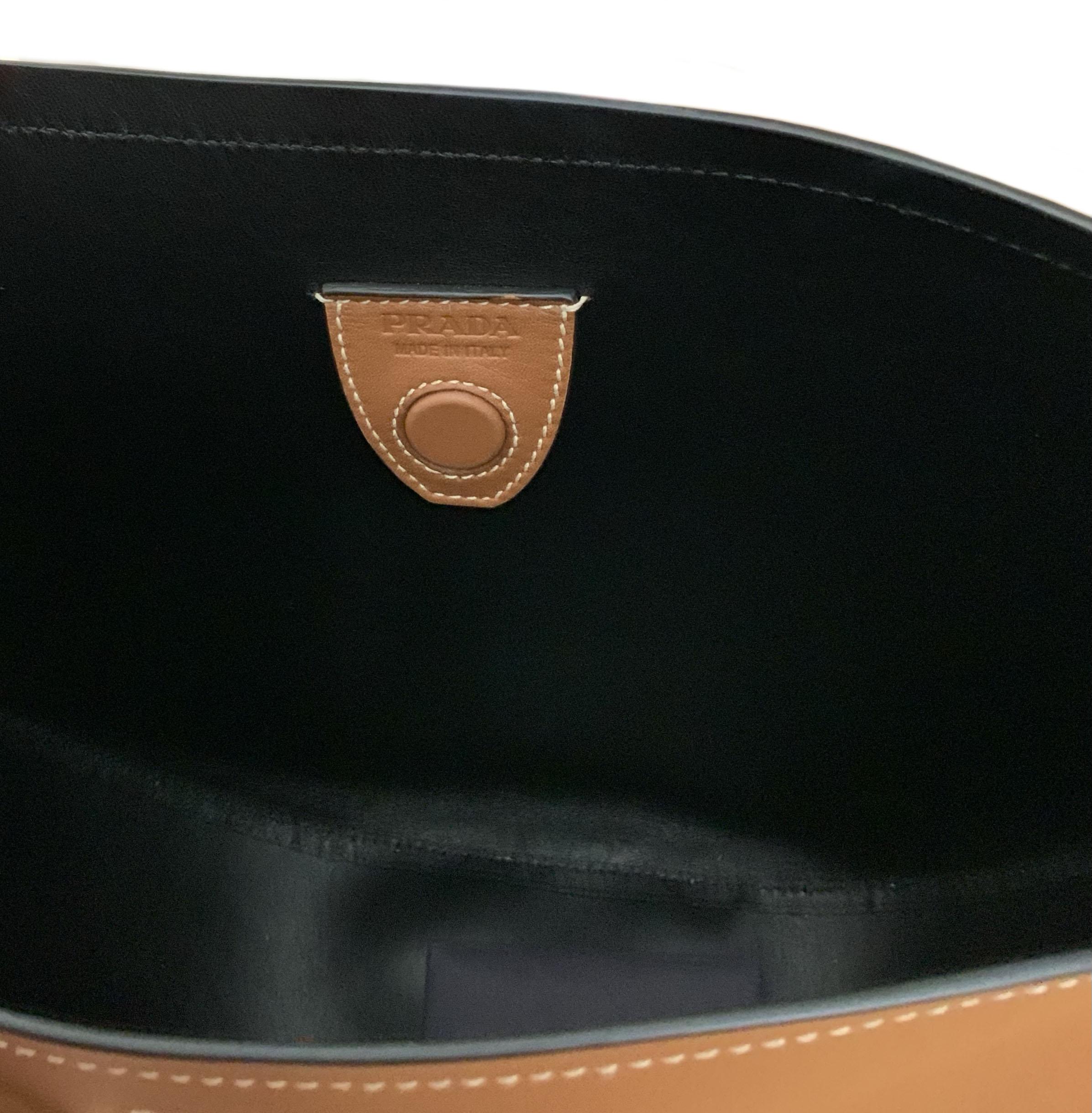Prada Cognac Leather Bag with Cord Details 1