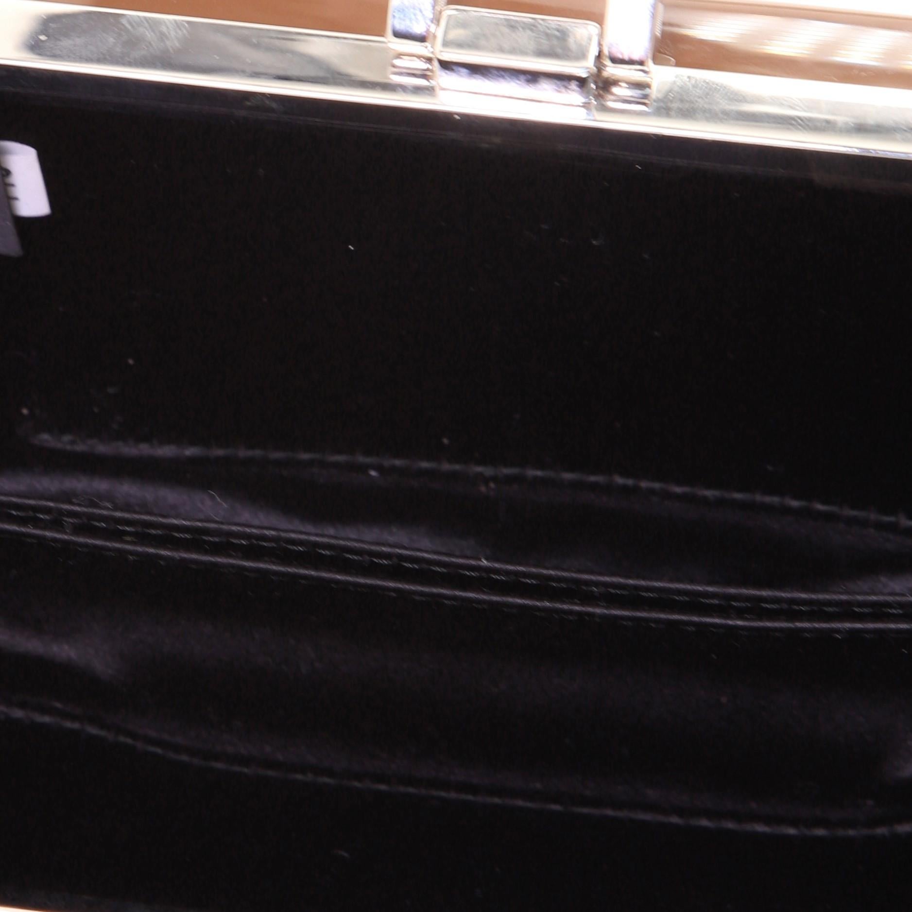 Black Prada Colorblock Box Shoulder Bag Plexiglass Mini