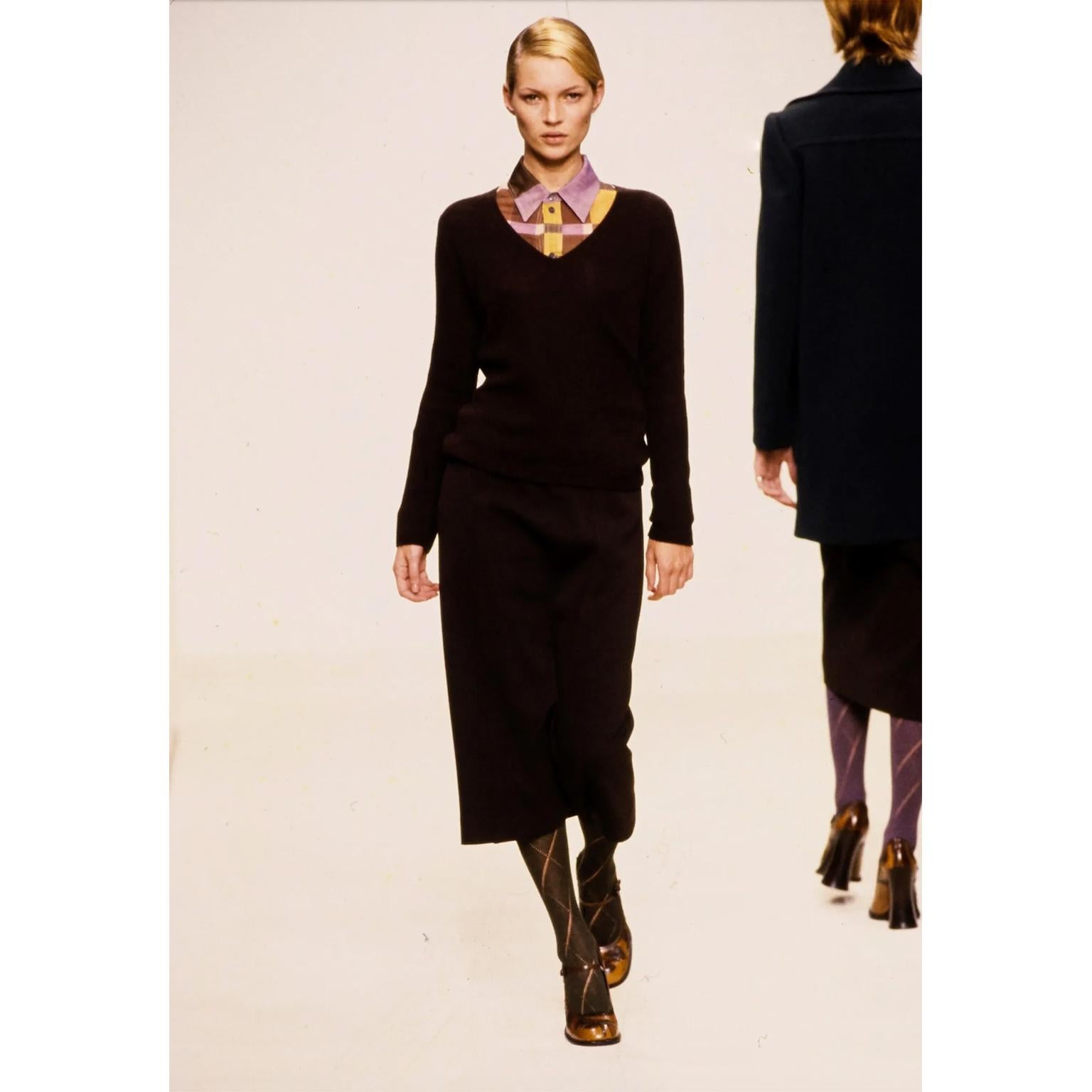 Prada Colour Block Silk Shirt Blouse Iconic collection AW 1996 5