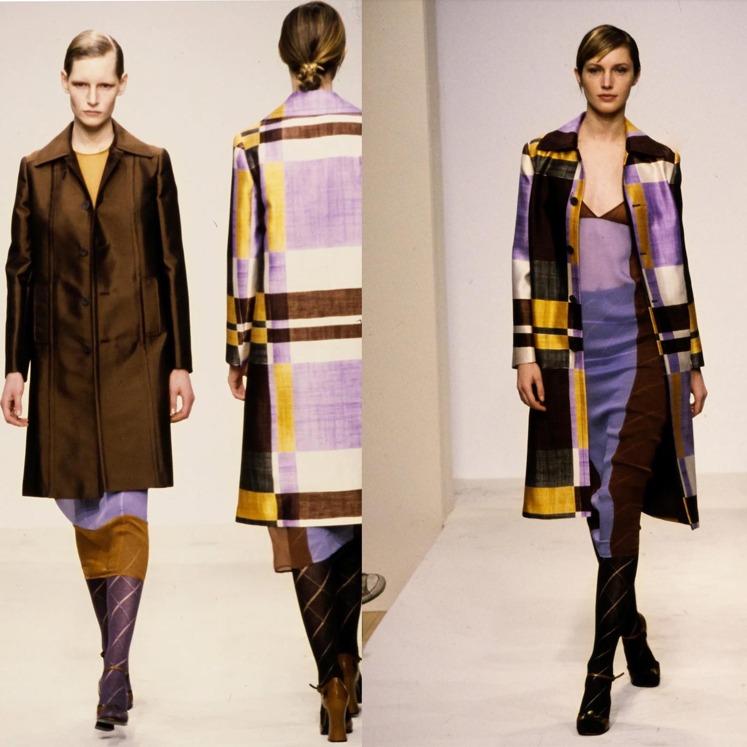 Prada Colour Block Silk Shirt Blouse Iconic collection AW 1996 6