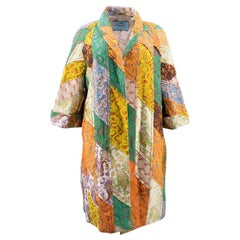 Prada Colourful Patchwork Print Coat US 0-.2