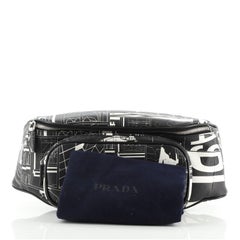 Prada Comic Waist Bag Printed Leather