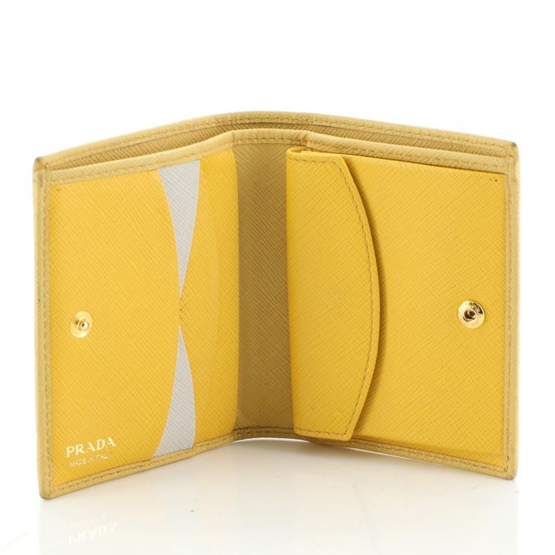 Women's or Men's Prada Compact Monochrome Wallet Saffiano Leather