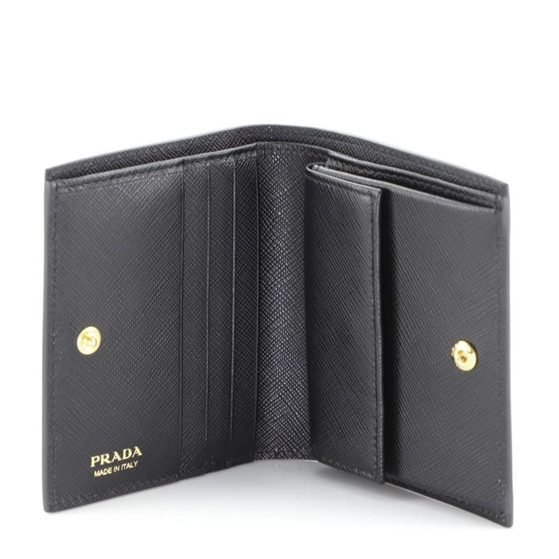 Prada Compact Monochrome Wallet Saffiano Leather at 1stDibs