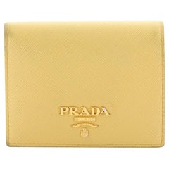 Prada Compact Monochrome Wallet Saffiano Leather