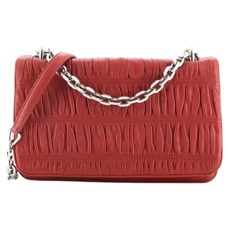 Prada Compartment Chain Flap Crossbody Nappa Gaufre Medium at 1stDibs