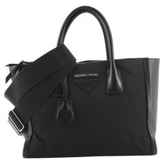 Prada Concept Double Zip Tote Tessuto and Leather Small
