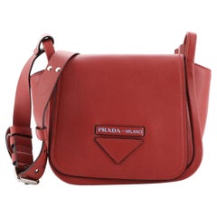 Prada Concept Flap Shoulder Bag Leather Medium
