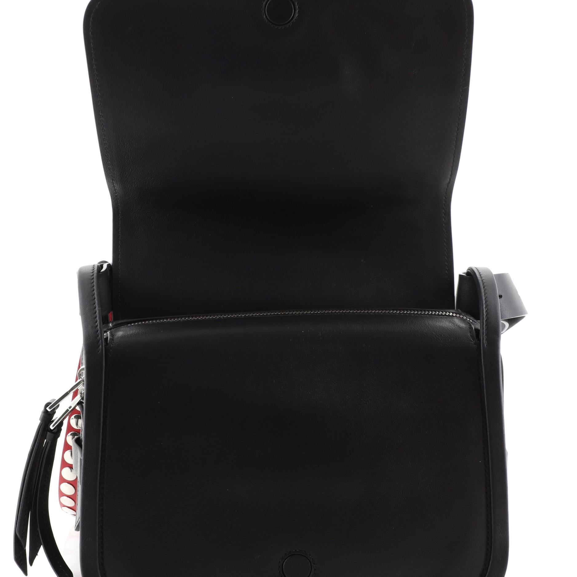 Prada Concept Flap Shoulder Bag Studded Printed Leather Medium 1