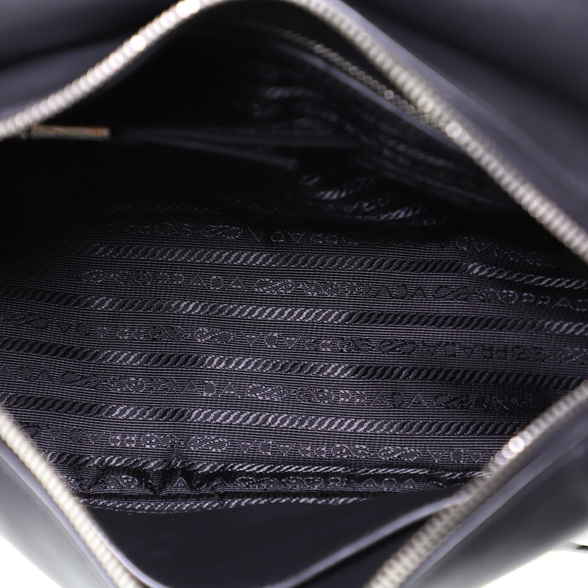 Prada Concept Flap Shoulder Bag Studded Printed Leather Medium 2