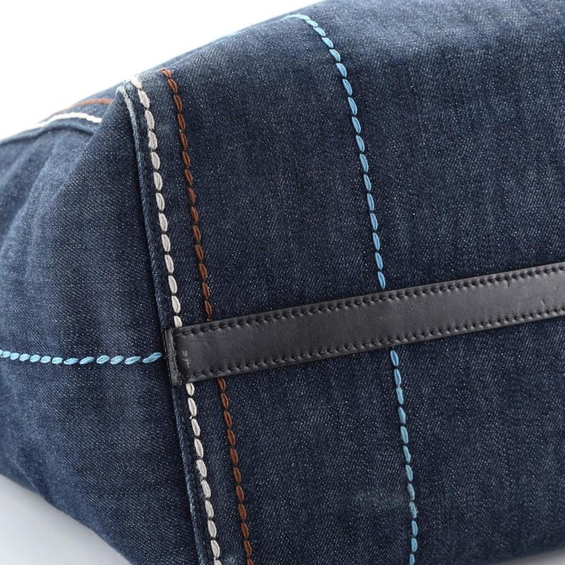 Prada Concept Shopper Tote Stitched Denim Small 1