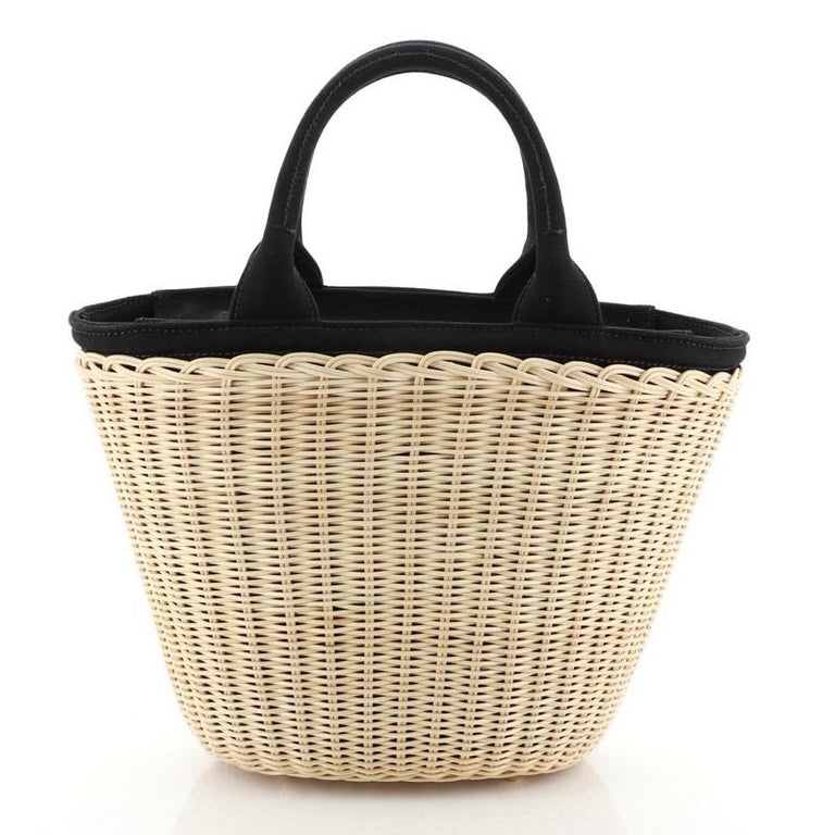 Prada Convertible Basket Bag Wicker With Canvas Small at 1stDibs | prada basket bag, prada ...