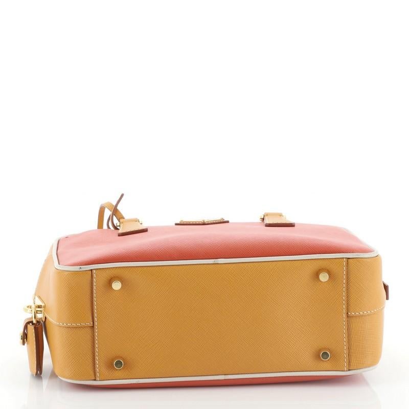 Prada Convertible Bauletto Bag Multicolor Saffiano Leather Small  In Good Condition In NY, NY