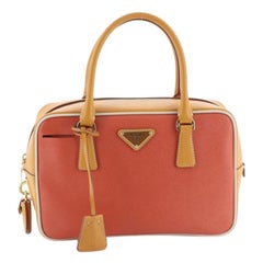 Prada Convertible Bauletto Bag Multicolor Saffiano Leather Small