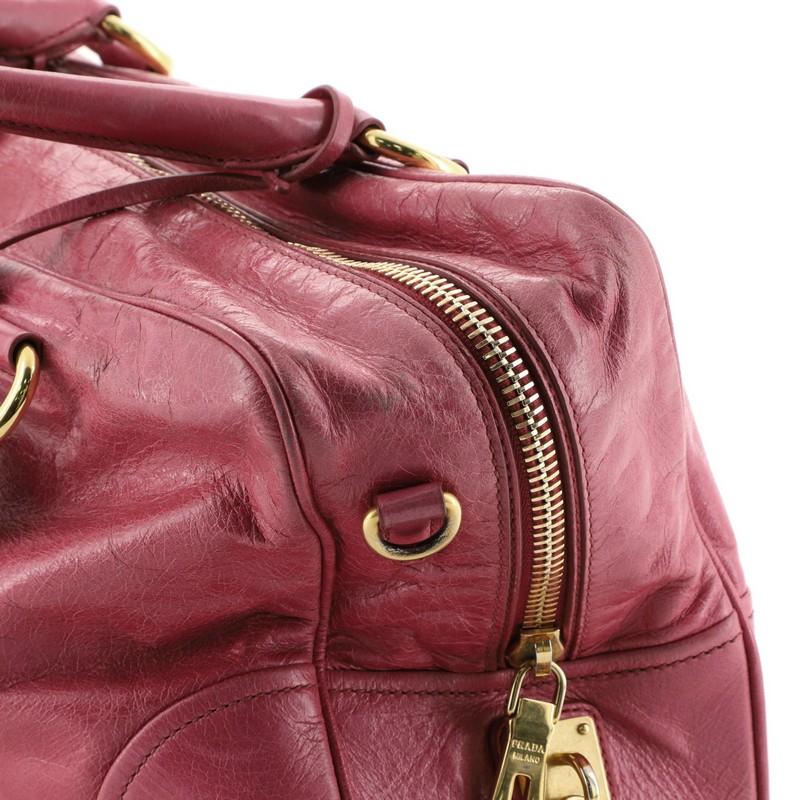 Pink Prada Convertible Bauletto Bag Vitello Shine Medium