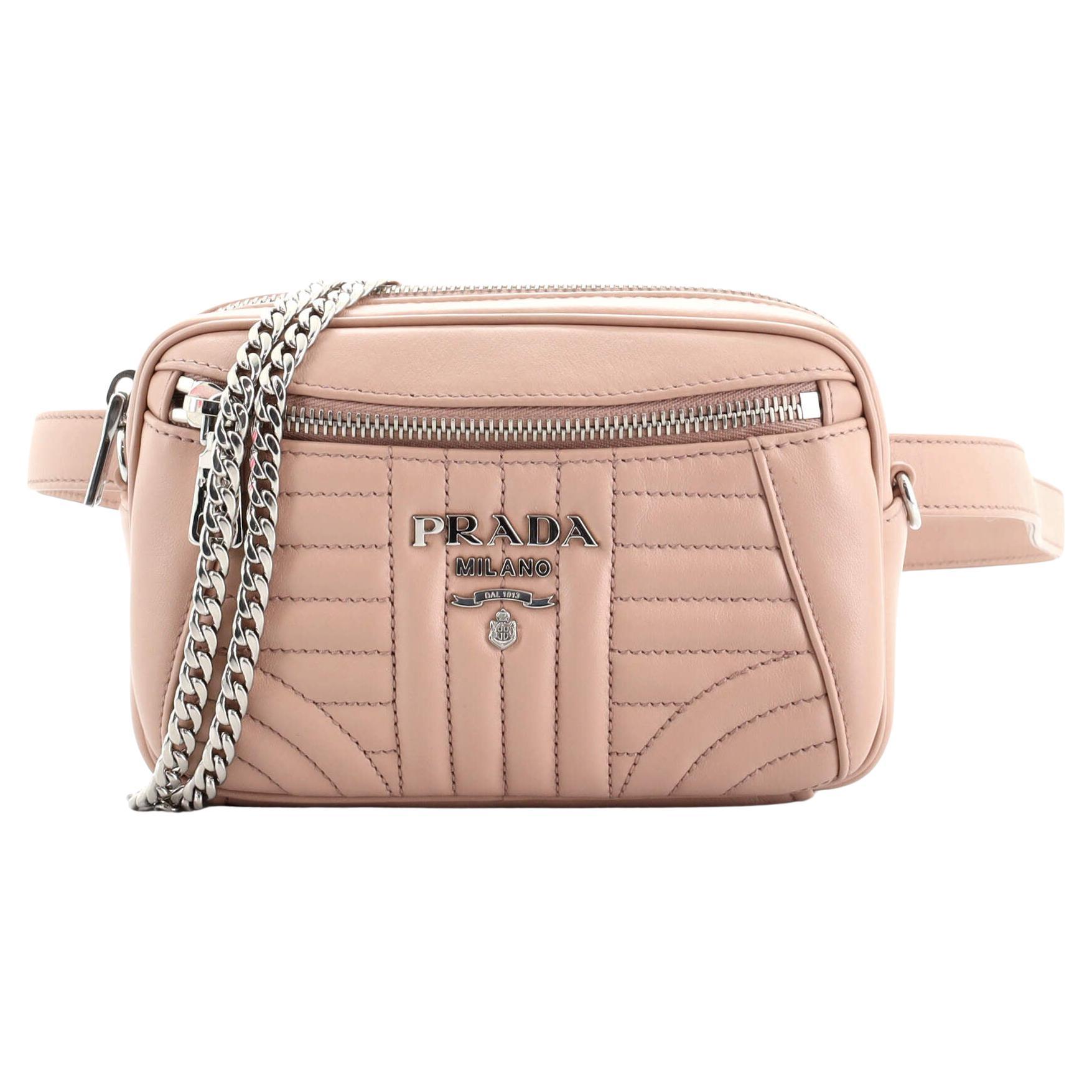 Prada Convertible Belt Bag Diagramme Quilted Leather Small at 1stDibs