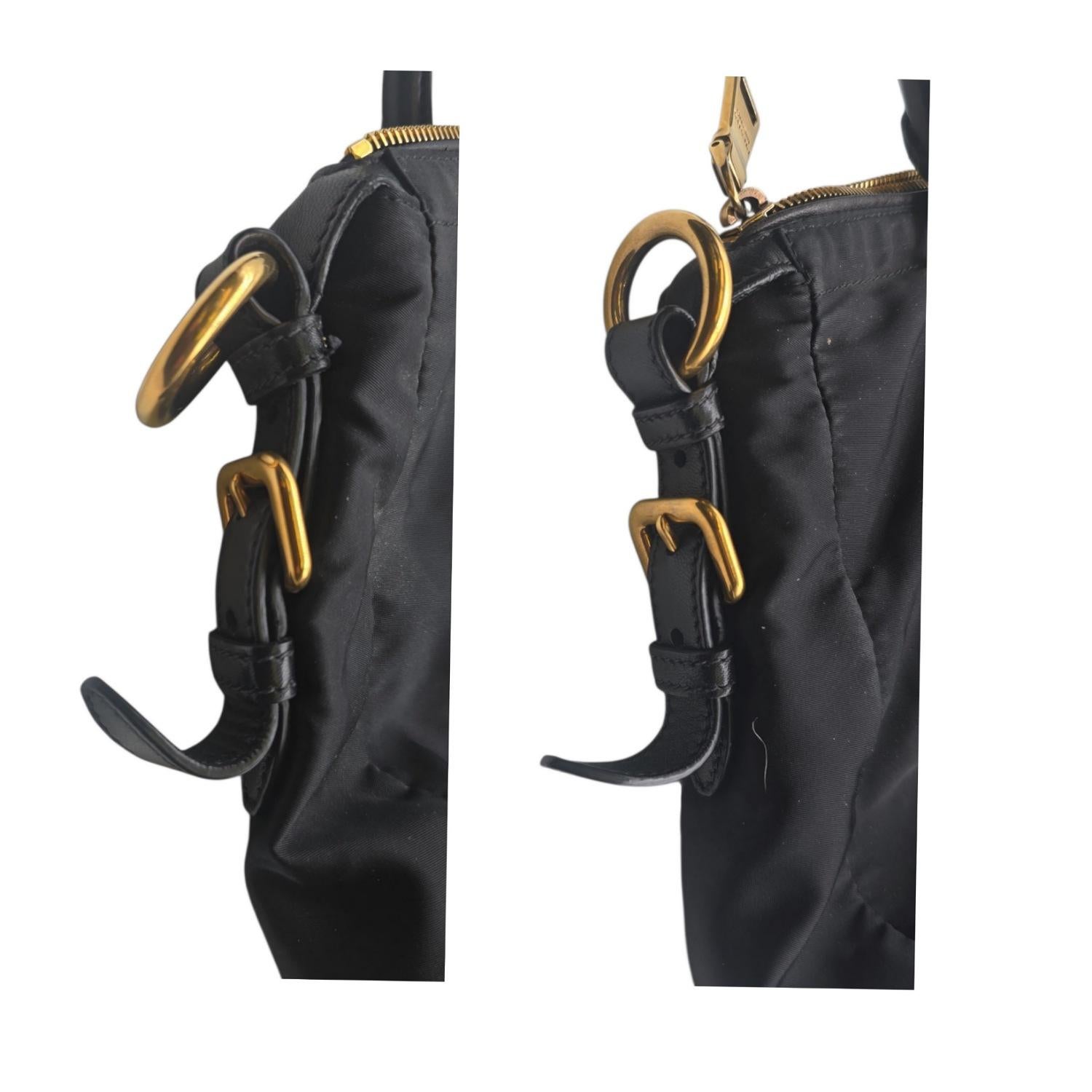 Prada Convertible Belted Logo Tote Tessuto Medium in vendita 3