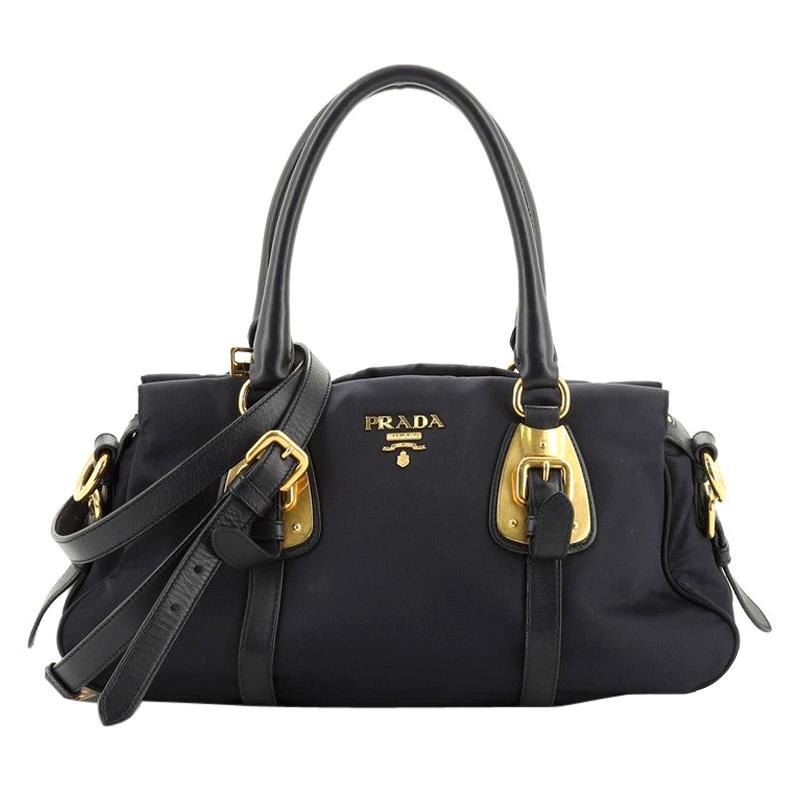 Prada Convertible Belted Satchel Tessuto and Leather Small