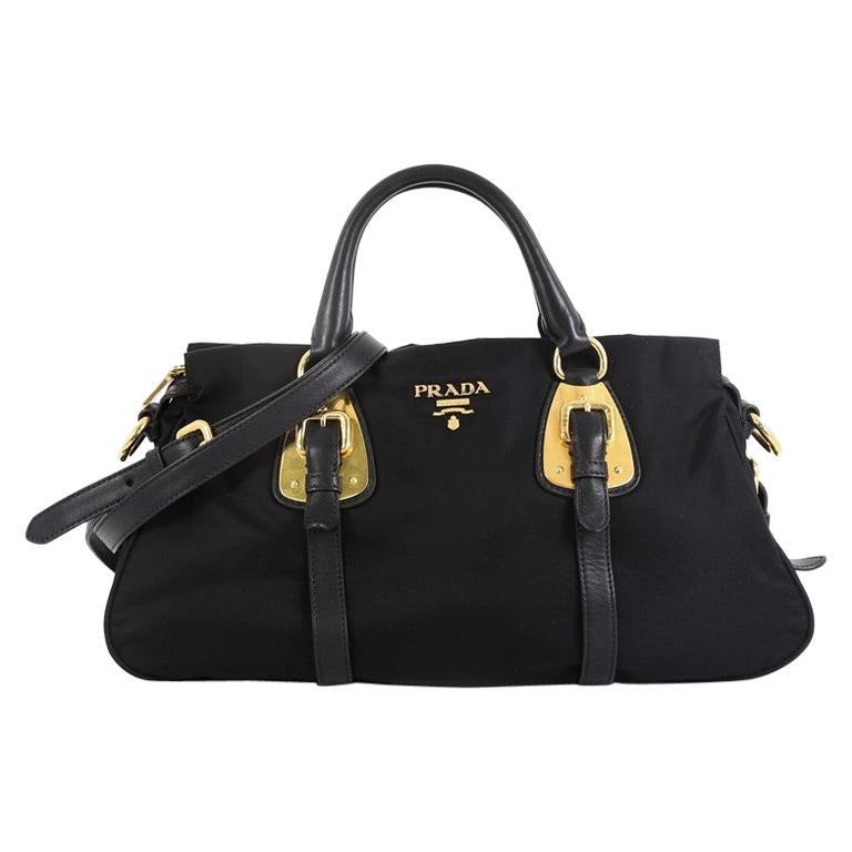 Prada Convertible Belted Satchel Tessuto with Leather Large