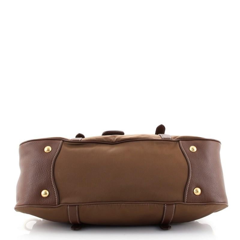 Women's or Men's Prada Convertible Belted Satchel Tessuto with Leather Medium