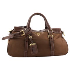 Prada Convertible Belted Satchel Tessuto with Leather Medium
