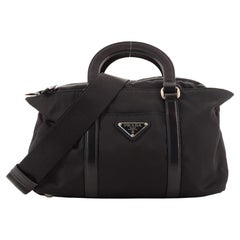 Prada Convertible Belted Shopping Tote Tessuto with Leather Small