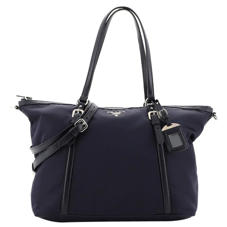 Prada Convertible Belted Tote Tessuto Medium