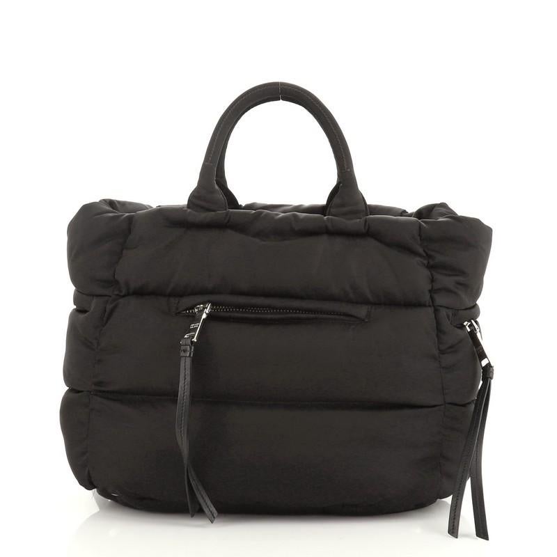 Prada Cabrio-Bomber-Tasche Tessuto Medium (Schwarz)