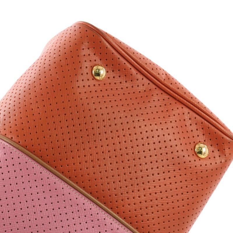 Women's or Men's Prada Convertible Boston Bag Perforated Leather Medium
