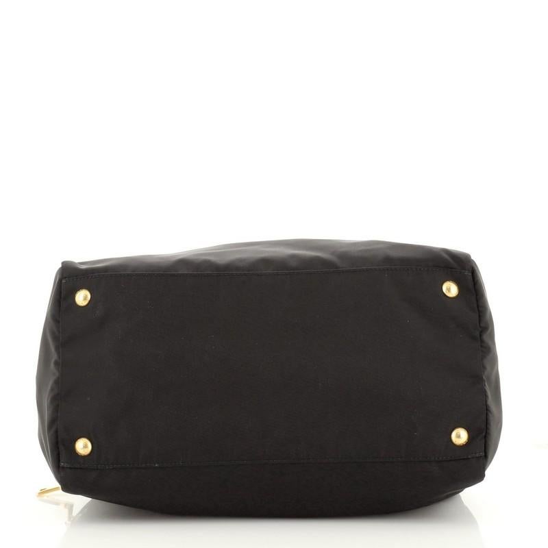 Black Prada Convertible Boston Bag Tessuto Medium