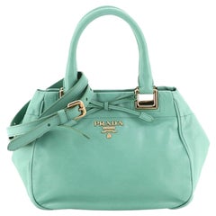 Prada Convertible Bow Tote Soft Calf Small