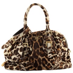 Prada Convertible Bowler Bag Cavallino Calf Hair Medium