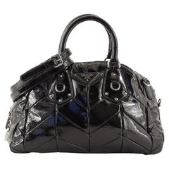 Prada Convertible Bowler Bag Chevron Patent Medium