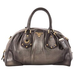 Prada Convertible Bowling Bag Cervo Antik Leather Medium