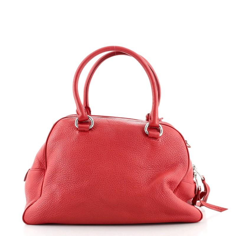 Prada Convertible Bowlingtasche Vitello Daino Medium im Zustand „Gut“ in NY, NY