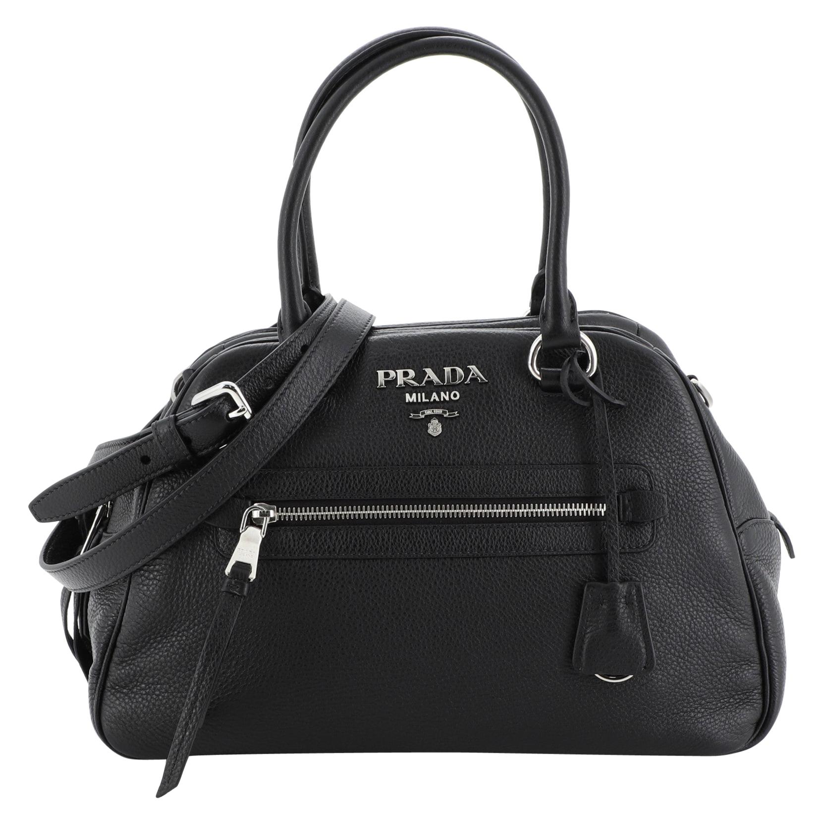 Prada Convertible Bowling Bag Vitello Daino Medium