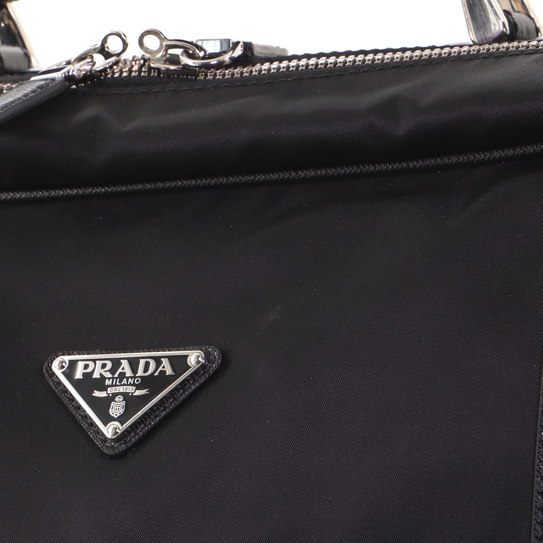 Prada Convertible Buckle Suitcase Tessuto and Saffiano Leather 1