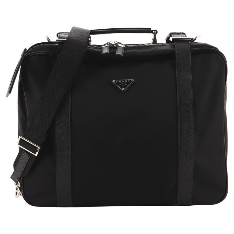 Prada Convertible Buckle Suitcase Tessuto and Saffiano Leather at 1stDibs