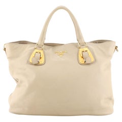 Prada Convertible Buckle Tote Soft Calf Large