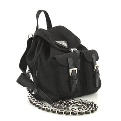 Prada Wandelbarer Kettenrucksack Tessuto Mini