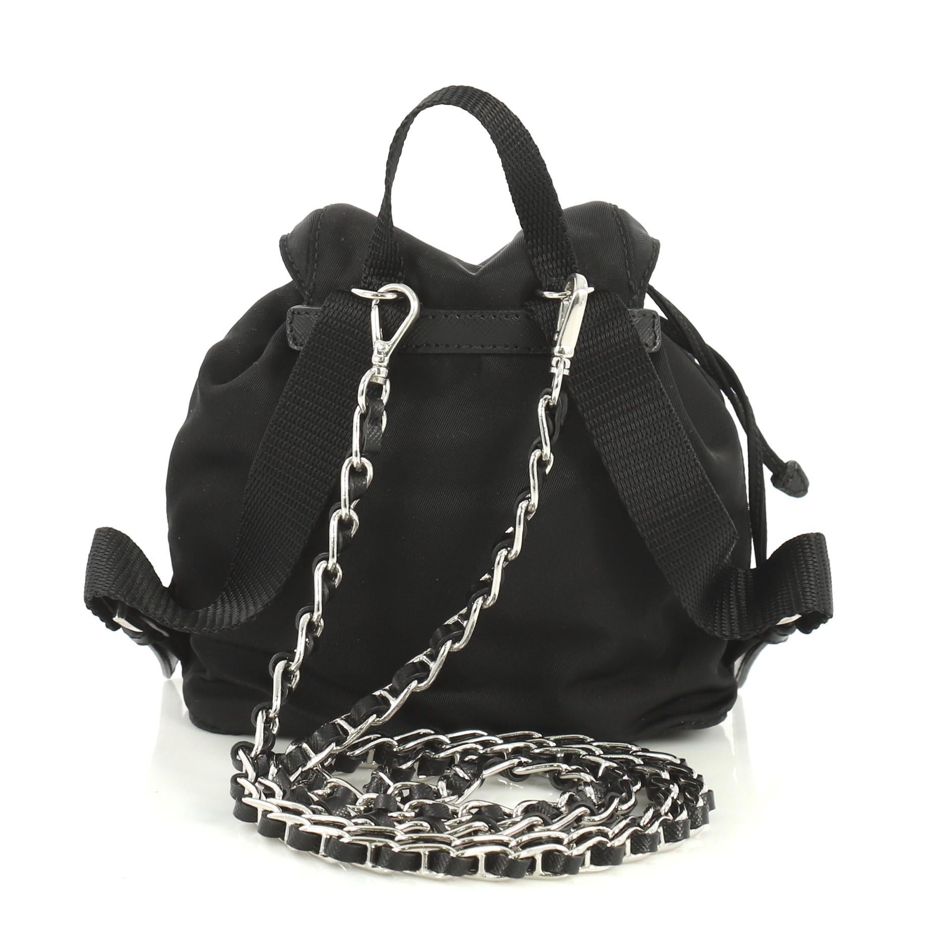 prada mini backpack with chain