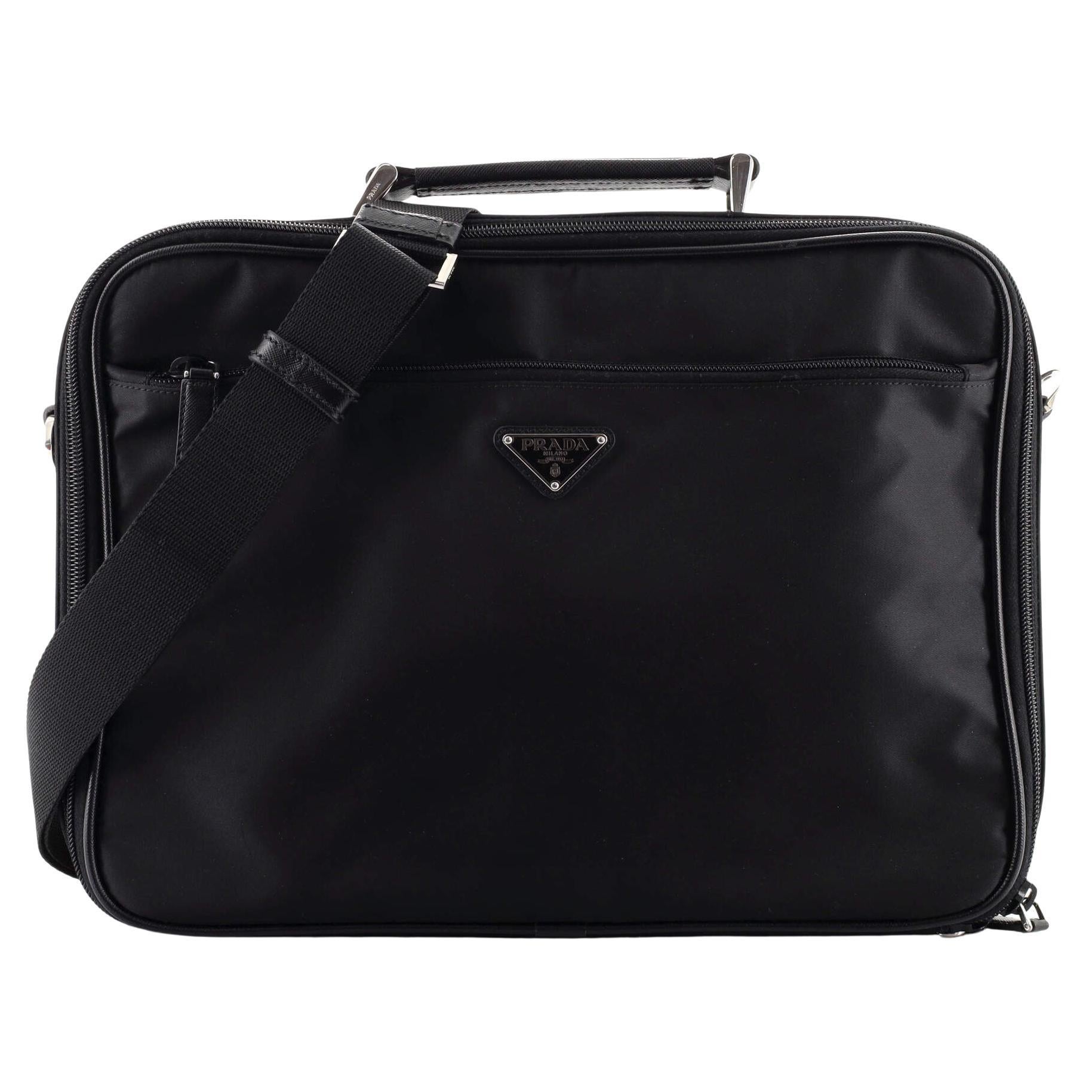 Prada Convertible Computer Case Tessuto with Saffiano Leather at 1stDibs