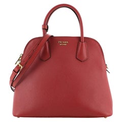Prada Convertible Dome Satchel Saffiano Leather Large