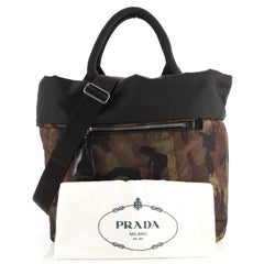 Umwandelbare Tessuto-Doppelhandtasche von Prada